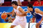 BEIJING - AUGUST 10:  Ricky Rubio #6 of Spain drives on Dimitrios Diamantidis #13 of Greece during the day 2 preliminary game at the Beijing 2008 Olympic Games in the Beijing Olympic Basketball Gymnasium on August 10, 2008 in Beijing, China.  (Photo by Phil Walter/Getty Images)