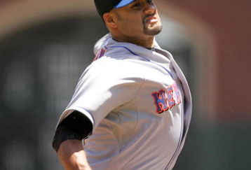 SAN FRANCISCO - MAY 16:  Johan Santana #57 of the New York Mets pitches to the San Francisco Giants at AT&T Park on May 16, 2009 in San Francisco, California.  The Mets won 9-6.  (Photo by Ezra Shaw/Getty Images)