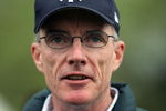LOUISVILLE, KY - APRIL 28:  Eoin Harty the trainer of Mr. Hot Stuff is pictured during the morning training for the 135th Kentucky Derby at Churchill Downs on April 28, 2009 in Louisville, Kentucky.  (Photo by Andy Lyons/Getty Images)