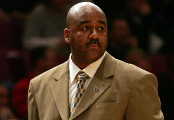 NEW YORK - MARCH 10:  Head coach John Thompson III of the Georgetown Hoyas looks on from the bench against the St. John's Red Storm during the first round of the Big East Tournament at Madison Square Garden on March 10, 2009 in New York City.  (Photo by Michael Heiman/Getty Images)