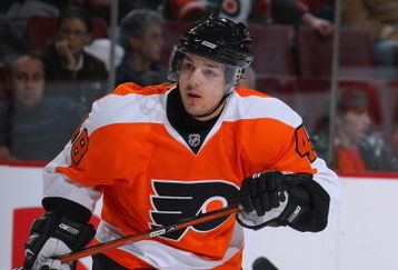 PHILADELPHIA - DECEMBER 2:  Danny Briere #48 of the Philadelphia Flyers skates during the game against the Tampa Bay Lightning on December 2, 2008 at Wachovia Center in Philadelphia, Pennsylvania. (Photo by Bruce Bennett/Getty Images)