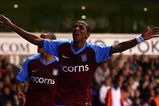LONDON - SEPTEMBER 15:  Ashley Young of Aston Villa celebrates scoring his teams second goal of the game during the Barclays Premier League match between Tottenham Hotspur and Aston Villa at White Hart Lane on September 19, 2008 in London, England.  (Photo by Mike Hewitt/Getty Images)