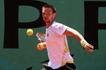 PARIS - JUNE 02:  Robin Soderling of Sweden hits a forehand during the Men's Singles Quarter Final match against Nikolay Davydenko of Russia on day ten of the French Open at Roland Garros on June 2, 2009 in Paris, France.  (Photo by Matthew Stockman/Getty Images)