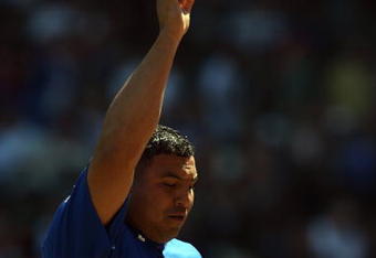 CHICAGO - APRIL 17:  Carlos Zambrano #38 of the Chicago Cubs points to the sky during the game against the St. Louis Cardinals on April 17, 2009 at Wrigley Field in Chicago, Illinois. (Photo by Jonathan Daniel/Getty Images) 