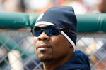 DETROIT - APRIL 10:  Marcus Thames #33 of the Detroit Tigers warms up during batting practice against the Texas Rangers before Opening Day on April 10, 2009 at Comerica Park in Detroit, Michigan. Detroit won the game 15-2. (Photo by Gregory Shamus/Getty Images)