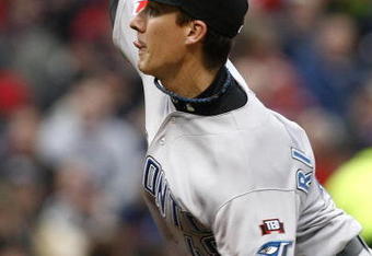 CLEVELAND - APRIL 10:  Scott Richmond #48 of the Toronto Blue Jays pitches against the Cleveland Indians in the second inning April 10, 2009 at Progressive Field in Cleveland, Ohio.  (Photo by Matt Sullivan/Getty Images)