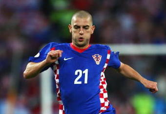 KLAGENFURT, AUSTRIA - JUNE 16:  Mladen Petric of Croatia during the UEFA EURO 2008 Group B match between Poland and Croatia at Worthersee Stadion on June 16, 2008 in Klagenfurt, Austria.  (Photo by Clive Brunskill/Getty Images)