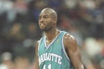 25 Feb 1997:  Guard Glen Rice of the Charlotte Hornets stands on the court during a game against the Dallas Mavericks at Reunion Arena in Dallas, Texas.  The Mavericks won the game 86-84. Mandatory Credit: Stephen Dunn  /Allsport