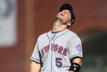 SAN FRANCISCO - MAY 17:  David Wright #5 of the New York Mets looks on against the San Francisco Giants during a Major League Baseball game on May17, 2009 at AT&T Park in San Francisco, California.  (Photo by Jed Jacobsohn/Getty Images)
