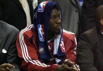 ORLANDO, FL - MAY 30: Ben Wallace #4 of the Cleveland Cavaliers looks on from the bench against the Orlando Magic in Game Six of the Eastern Conference Finals during the 2009 Playoffs at Amway Arena on May 30, 2009 in Orlando, Florida. NOTE TO USER: User expressly acknowledges and agrees that, by downloading and or using this photograph, User is consenting to the terms and conditions of the Getty Images License Agreement  (Photo by Elsa/Getty Images)