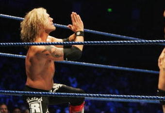 SYDNEY, AUSTRALIA - JUNE 15:   World Heavyweight Champion Edge (L) pleads to Batista during WWE Smackdown at Acer Arena on June 15, 2008 in Sydney, Australia.  (Photo by Gaye Gerard/Getty Images)