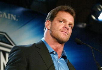 NEW YORK - MARCH 11:  (FILE) Wrestler Chris Benoit attends a press conference to promote Wrestlemania XX at Planet Hollywood March 11, 2004 in New York City. Benoit, his wife Nancy and their son Daniel, 7-years-old, were found dead June 25, 2007 at their home in Georgia.  (Photo by Peter Kramer/Getty Images)