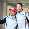 MONTE CARLO, MONACO - MAY 24:  First placed Jenson Button (R) of Great Britain and Brawn GP celebrates with second placed team mate Rubens Barrichello (L) of Brazil and Brawn GP after winning the Monaco Formula One Grand Prix at the Monte Carlo Circuit on May 24, 2009 in Monte Carlo, Monaco.  (Photo by Paul Gilham/Getty Images)