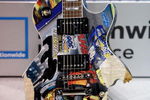 NASHVILLE, TN - JUNE 06:  The Gibson Guitar painted by Sam Bass sits in victory lane after being destroyed by Kyle Busch, driver of the #18 NOS Energy Drink Toyota after winning the NASCAR Nationwide Series Federated Auto Parts 300 at the Nashville Superspeedway on June 6, 2009 in Lebanon,Tennessee.  (Photo by Chris Graythen/Getty Images for NASCAR)