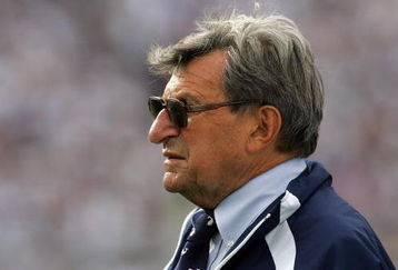 STATE COLLEGE, PA - SEPTEMBER 06:  Head coach Joe Paterno of the Penn State Nittany Lions during play against the Oregon State Beavers at Beaver Stadium on September 6, 2008 in State College, Pennsylvania.  (Photo by Ronald Martinez/Getty Images)
