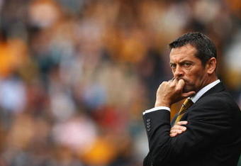 HULL, ENGLAND - MAY 09:  Phil Brown, manager of Hull City looks on during the Barclays Premier League match between Hull City and Stoke City at the KC Stadium on May 9, 2009 in Hull, England.  (Photo by Matthew Lewis/Getty Images)