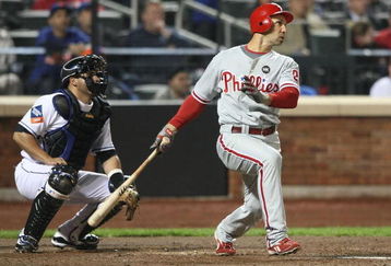 NEW YORK - MAY 06:  Raul Ibanez #29 of the Philadelphia Phillies at bat against the New York Mets at Citi Field on May 6, 2009 in the Flushing neighborhood of the Queens borough of New York City.  (Photo by Nick Laham/Getty Images)