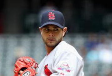 PHOENIX - APRIL 15:  Starting pitcher Joel Pineiro #42 of the St. Louis Cardinals pitches against the Arizona Diamondbacks during the game at Chase Field on April 15, 2009 in Phoenix, Arizona. The Cardinals defeated the Diamondbacks 12-7.  (Photo by Christian Petersen/Getty Images)