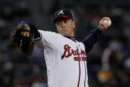 ATLANTA - MARCH 31: Pitcher Tom Glavine #47 of the Atlanta Braves throws a pitch during the game against the Pittsburgh Pirates at Turner Field March 31, 2008 in Atlanta, Georgia.  (Photo by Mike Zarrilli/Getty Images)