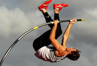 ADELAIDE, AUSTRALIA - APRIL 03:  Blake Lucas of VIC competes in the U20 Mens Pole Vault Final during the Australian Under 20 and 23 Championships held at Santos Stadium on April 3, 2009 in Adelaide, Australia.  (Photo by Mark Dadswell/Getty Images)