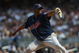 NEW YORK - APRIL 18:  Fausto Carmona #55 of the Cleveland Indians pitches against the New York Yankees at Yankee Stadium on April 18, 2009 in the Bronx borough of New York City.  (Photo by Nick Laham/Getty Images)