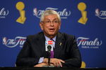 LOS ANGELES, CA - JUNE 04:  NBA Commissioner David Stern speaks to the media before the start of Game One of the 2009 NBA Finals between the Los Angeles Lakers and the Orlando Magic at Staples Center on June 4, 2009 in Los Angeles, California. NOTE TO USER: User expressly acknowledges and agrees that, by downloading and or using this photograph, User is consenting to the terms and conditions of the Getty Images License Agreement.  (Photo by Stephen Dunn/Getty Images)