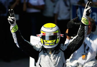ISTANBUL, TURKEY - JUNE 07:  Jenson Button of Great Britain and Brawn GP celebrates in parc ferme after winning the Turkish Formula One Grand Prix at Istanbul Park on June 7, 2009, in Istanbul, Turkey.  (Photo by Paul Gilham/Getty Images)