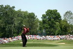 DUBLIN, OH - JUNE 07:  Tiger Woods hits his second shot on the 5th hole during the final round of the Memorial Tournament on June 7, 2009 at the Muirfield Village Golf Club in Dublin, Ohio.  (Photo by Andy Lyons/Getty Images)