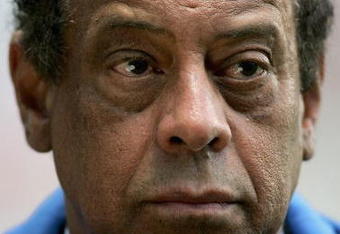 NEWCASTLE, UNITED KINGDOM - MARCH 30: Carlos Alberto, the Azerbaijan manager  looks on during the FIFA World Cup Group 6 Qualifying match between England and Azerbaijan at St. James' Park on March 30, 2005 in Newcastle, England  (Photo by Michael Steele/Getty Images)