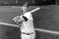 BOSTON - CIRCA 1955:  (UNDATED FILE PHOTO) Baseball legend Ted Williams (1918 - 2002) of the Boston Red Sox swings a bat circa 1955. The 83-year-old Williams, who was the last major league player to bat .400 when he hit .406 in 1941, died July 5, 2002 at Citrus County Memorial Hospital in Florida. He died of an apparent heart attack.  (Photo by Getty Images) 