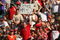 ANAHEIM, CA - MAY 14: An Angels fan holds up a sign reminding David Ortiz of the Boston Red Sox that he has no home runs for the year during the game with the Los Angeles Angels of Anaheim on May 14, 2009 at Angel Stadium in Anaheim, California.  The Angels won 5-4 in 12 innings.   (Photo by Stephen Dunn/Getty Images)