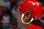 DETROIT - MAY 30:  Chris Chelios #24 of the Detroit Red Wings warms up prior to Game 1 of the 2009 Stanley Cup Finals against the Pittsburgh Penguins at Joe Louis Arena on May 30, 2009 in Detroit, Michigan.  (Photo by Jim McIsaac/Getty Images)