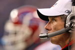 INDIANAPOLIS - AUGUST 24: Head coach Dick Jauron of the Buffalo Bills watches as his team takes on the Indianapolis Colts on August 24, 2008 at Lucas Oil Stadium in Indianapolis, Indiana. (Photo by Jonathan Daniel/Getty Images)