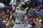CHICAGO - MAY 27: Adam LaRouche #25 of the Pittsburgh Pirates a takes a swing against the Chicago Cubs on May 27, 2009 at Wrigley Field in Chicago, Illinois. The Cubs defeated the Pirates 5-2. (Photo by Jonathan Daniel/Getty Images)