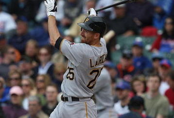 CHICAGO - MAY 27: Adam LaRouche #25 of the Pittsburgh Pirates a takes a swing against the Chicago Cubs on May 27, 2009 at Wrigley Field in Chicago, Illinois. The Cubs defeated the Pirates 5-2. (Photo by Jonathan Daniel/Getty Images)