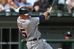 CHICAGO - JUNE 08: Brandon Inge #15 of the Detroit Tigers drives in the winning run in the 9th inning against the Chicago White Sox on June 8, 2009 at U.S. Cellular Field in Chicago, Illinois. The Tigers defeated the White Sox 5-4. (Photo by Jonathan Daniel/Getty Images)
