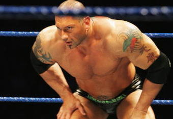 SYDNEY, AUSTRALIA - JUNE 15:  Batista stands in the ring during WWE Smackdown at Acer Arena on June 15, 2008 in Sydney, Australia.  (Photo by Gaye Gerard/Getty Images)