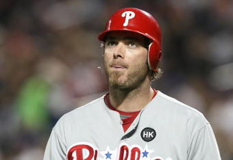 NEW YORK - MAY 06:  Jayson Werth #28 of the Philadelphia Phillies at bat against the New York Mets at Citi Field on May 6, 2009 in the Flushing neighborhood of the Queens borough of New York City.  (Photo by Nick Laham/Getty Images)