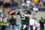 SEATTLE - OCTOBER 12:  Quarterback Charlie Frye #5 of the Seattle Seahawks looks to make a pass play during the game against the Green Bay Packers on October 12, 2008 at Qwest Field in Seattle, Washington. The Packers defeated the Seahawks 27-17. (Photo by Otto Greule Jr./Getty Images)