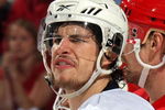 DETROIT - JUNE 06:  Sidney Crosby #87  of the Pittsburgh Penguins looks on against the Detroit Red Wings during Game Five of the 2009 NHL Stanley Cup Finals at Joe Louis Arena on June 6, 2009 in Detroit, Michigan.  (Photo by Bruce Bennett/Getty Images)