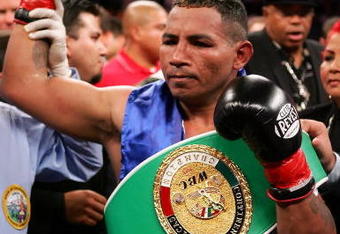 LOS ANGELES, CA - NOVEMBER 23:  Ricardo Mayorga celebrates his victory over Fernando Vargas after their Super Middleweight fight at Staples Center on November 23, 2007 in Los Angeles, California.  Mayorga won by a 12th round majority decision. (Photo by Robert Laberge/Getty Images)