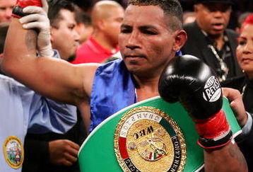 LOS ANGELES, CA - NOVEMBER 23:  Ricardo Mayorga celebrates his victory over Fernando Vargas after their Super Middleweight fight at Staples Center on November 23, 2007 in Los Angeles, California.  Mayorga won by a 12th round majority decision. (Photo by Robert Laberge/Getty Images)