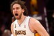 LOS ANGELES, CA - JUNE 07: Pau Gasol #16 of the Los Angeles Lakers reacts in the fourth quarter against the Orlando Magic in Game Two of the 2009 NBA Finals at Staples Center on June 7, 2009 in Los Angeles, California. NOTE TO USER: User expressly acknowledges and agrees that, by downloading and or using this photograph, User is consenting to the terms and conditions of the Getty Images License Agreement. (Photo by Stephen Dunn/Getty Images)