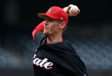 SAN DIEGO, CA- APRIL 3:  Starting Pitcher Stephen Strasburg #37 of the San Diego State Aztecs throws from the mound against the UC Davis Aggies during their game on April 3, 2009 at Petco Park in San Diego, California. (Photo by Donald Miralle/Getty Images)