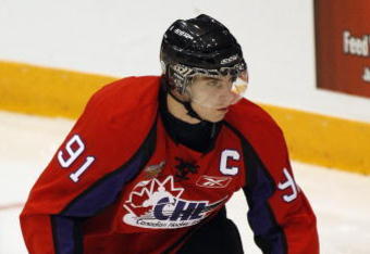 OSHAWA, ON - JANUARY 14:  John Tavares #91 of Team Orr skates in the 2009 Home Hardware CHL/NHL Top Prospects Game against Team Cherry on Wednesday January 14, 2009 at the General Motors Centre in Oshawa, Ontario. Team Orr defeated Team Cherry 6-1. (Photo by Claus Andersen/Getty Images)