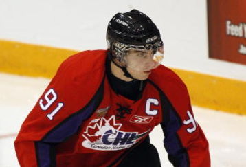 OSHAWA, ON - JANUARY 14:  John Tavares #91 of Team Orr skates in the 2009 Home Hardware CHL/NHL Top Prospects Game against Team Cherry on Wednesday January 14, 2009 at the General Motors Centre in Oshawa, Ontario. Team Orr defeated Team Cherry 6-1. (Photo by Claus Andersen/Getty Images)