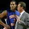 LOUISVILLE, TN - NOVEMBER 19:  Head coach Bret Campbell of the University of Tennessee at Martin Skyhawks talks to his teammate Jeremy Kelly during the game against the University of Louisville Cardinals at Freedom Hall on November 19, 2005 in Louisville, Kentucky.  Louisville won 78-61.  (Photo by Andy Lyons/Getty Images)