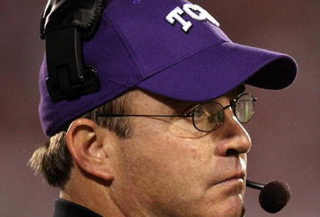 NORMAN, OK - SEPTEMBER 27:  Head coach Gary Patterson of the TCU Horned Frogs during play against the Oklahoma Sooners at Oklahoma Memorial Stadium on September 27, 2008 in Norman, Oklahoma.  The Sooners defeated the Horned Frogs 35-10.  (Photo by Ronald Martinez/Getty Images)