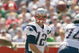 FOXBORO, MA - SEPTEMBER 7:  Quarterback Tom Brady #12 of the New England Patriots passes the ball up the middle during their NFL game against the Kansas City Chiefs on September 7, 2008 at Gillette Stadium in Foxboro, Massachusetts. The Patriots defeated the Chiefs 17-10. (Photo by Elsa Garrison/Getty Images)