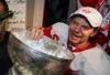 PITTSBURGH - JUNE 04: Nicklas Lidstrom #5 of the Detroit Red Wings celebrates with the Stanley Cup after defeating the Pittsburgh Penguins in game six of the 2008 NHL Stanley Cup Finals at Mellon Arena on June 4, 2008 in Pittsburgh. Pennsylvania. The Red Wings defeated the Penguins 3-2 to win the Stanley Cup Finals 4 games to 2. (Photo by Bruce Bennett/Getty Images)